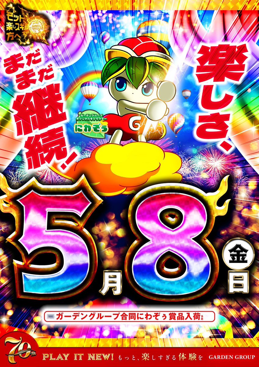 5/8 新！ガーデン戸塚 ⑧の付く日 連日打てる状況が続いているが明日は