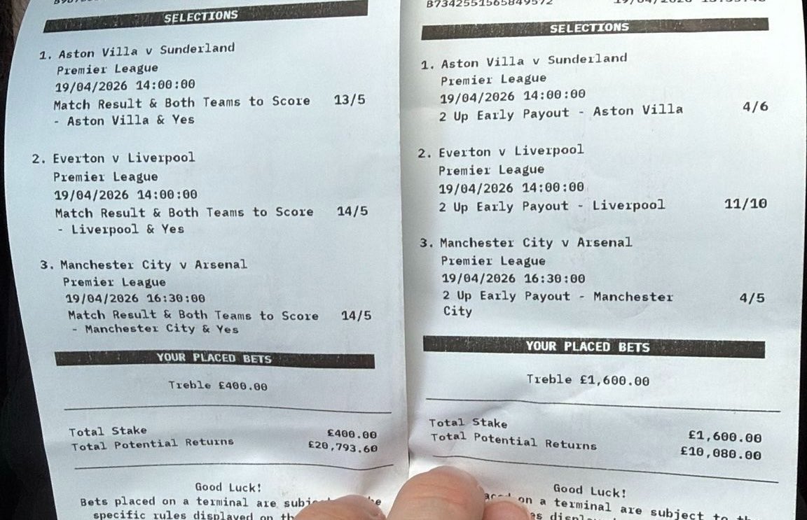 DJHRVY_'s tweet photo. Won these 3 weeks ago - @Betfred paid me the £10k slip however they are now trying not to pay me the £20k, ignoring me and not getting back to me. Can anyone help? https://t.co/D6ugSnYKwi