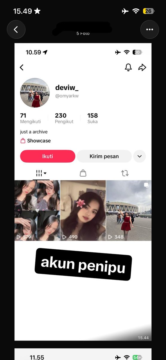 shimizuiiu's tweet photo. help rt ‼️

temen temen mohon hati hati kalau wtb tiket jnjm ya… moots aku hampir kena tipu wts CAT6 di tiktok. terus vid rl dan muka moots aku mau di pake nipu lagi katanya… jadi kalau ada yg nawarin/wts tiket dengan wajah di bawah ini, DIA PENIPU DAN BUKAN TEMEN AKU 🥹🥹‼️ https://t.co/ZP3jTolQMT