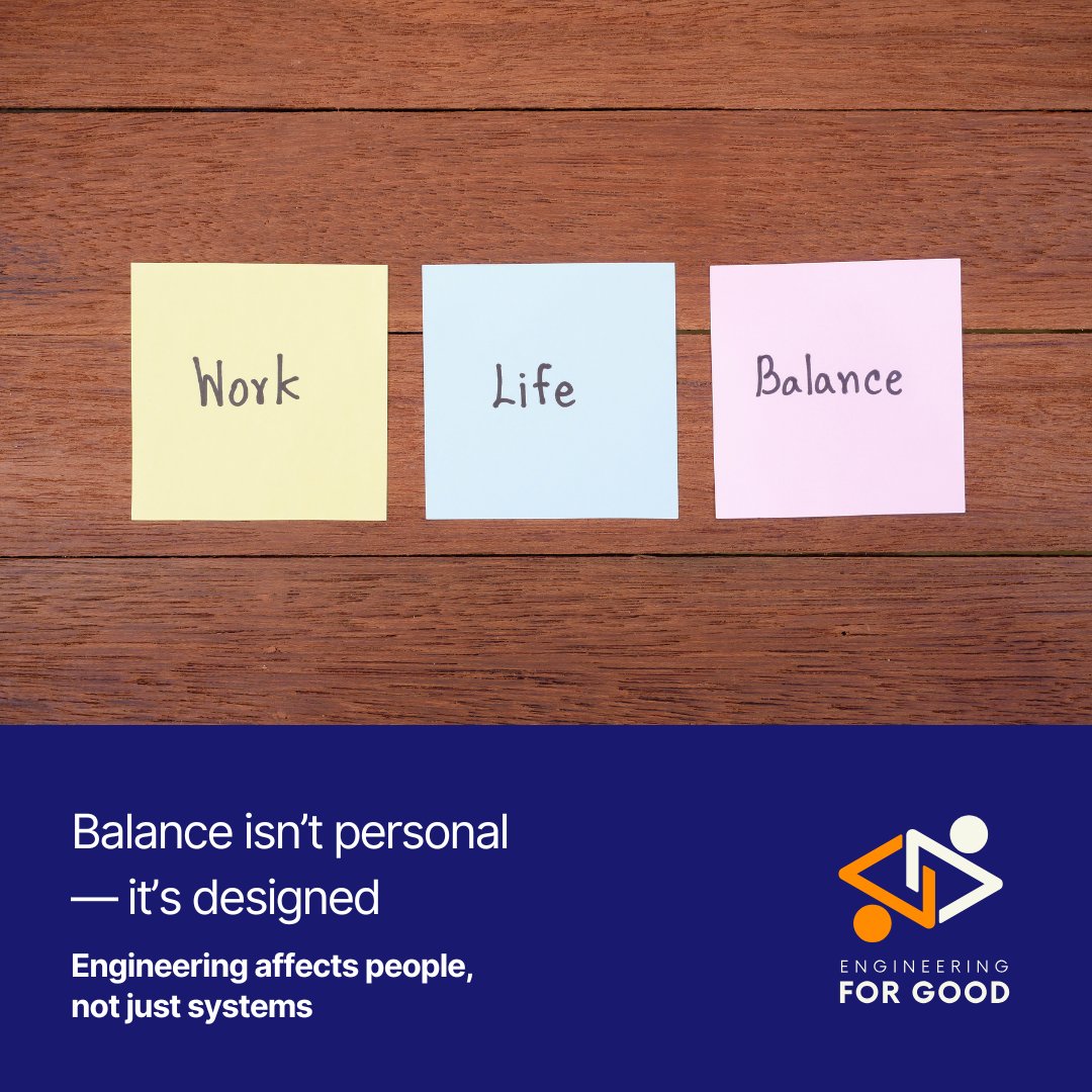 ENGood2023's tweet photo. Work-life balance in engineering is often treated like a personal choice: while it is shaped by deadlines, system design &amp; how projects are structured from the start.
Sustainable technology also depends on sustainable ways of working.
#EngineeringForGood #ErasmusPlus #ENGood https://t.co/DMcnVUvLIs