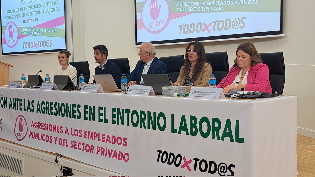 AragonCsif's tweet photo. CSIF organiza este jueves la I Jornada de prevención ante las agresiones en el entorno laboral, con la participación de expertos policiales y responsables de prevención de riesgos laborales https://t.co/sxKbIYkNwU