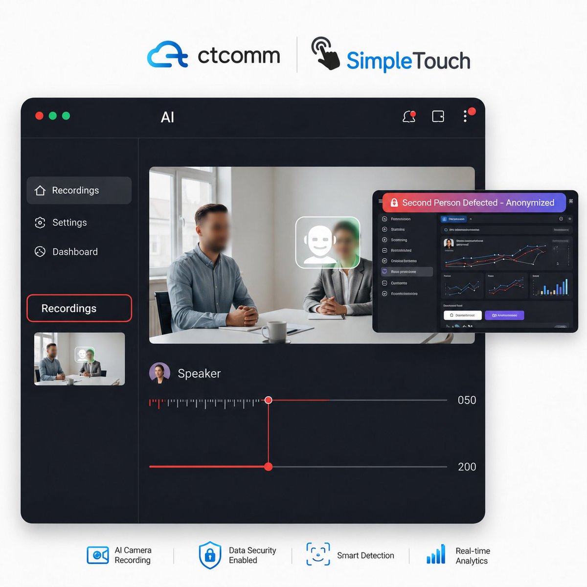 CtcommCloud's tweet photo. CTCOMM SimpleTouch helps organizations improve operational visibility while supporting GDPR &amp; KVKK compliance with AI-powered anonymization and privacy-focused monitoring.

#GDPR #KVKK #AI #DataPrivacy #Compliance #SimpleTouch #CTCOMM https://t.co/UNpGzmR4Mc
