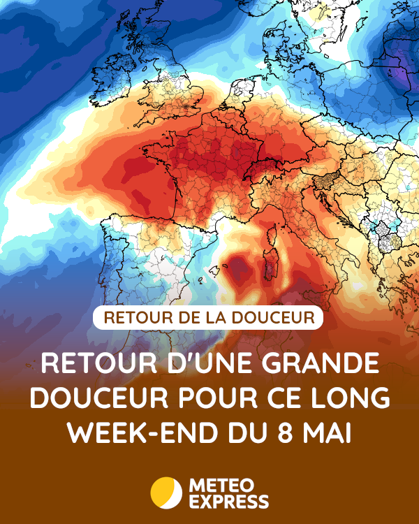 MeteoExpress's tweet photo. 🌡️ Après les derniers jours frais, la douceur reviendra au cours de ce long week-end du 8 mai. Les températures seront souvent comprises entre 20 et 24 degrés durant les après-midi. https://t.co/kYTI1rmKBf