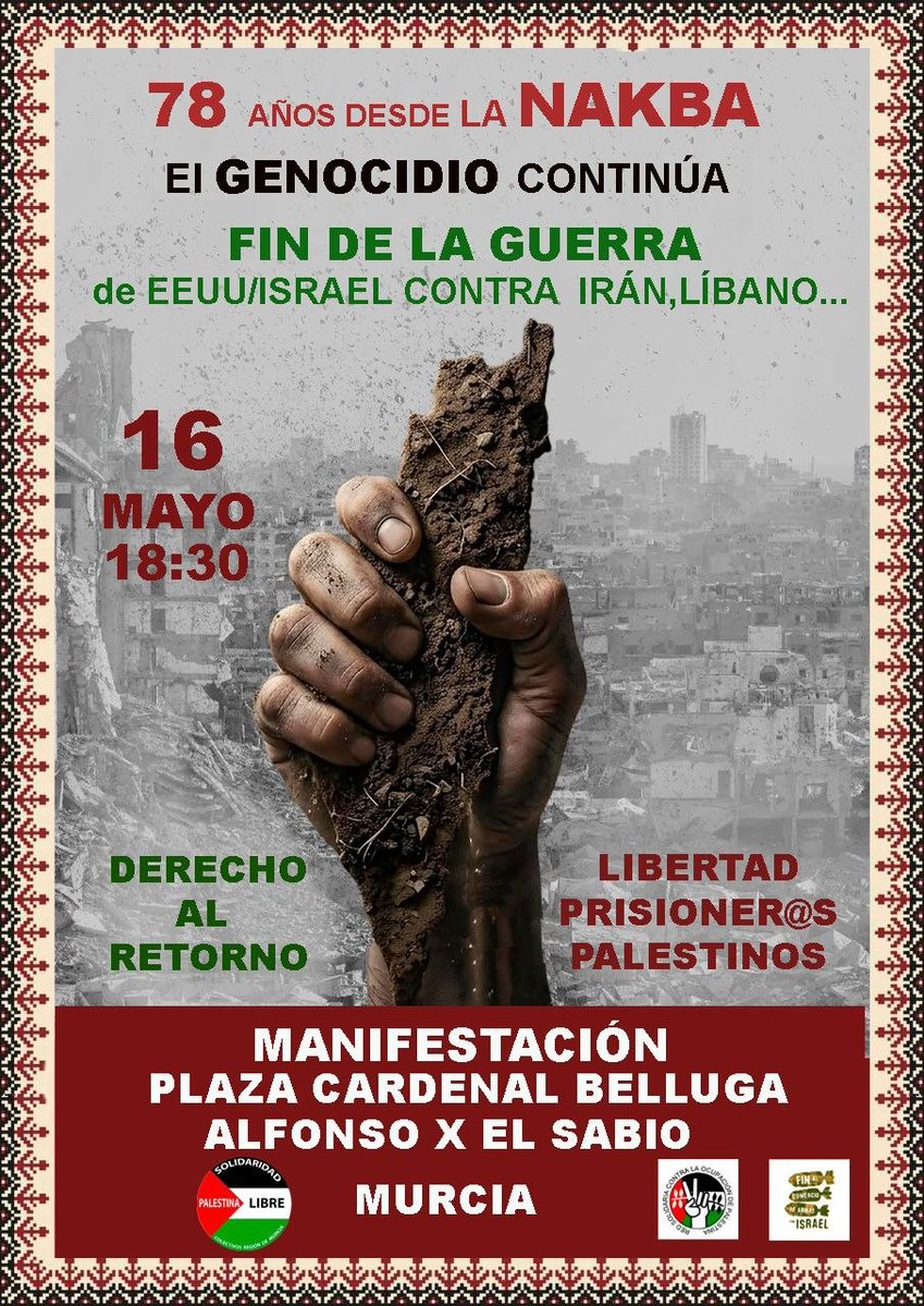 Palestina Libre 🇵🇸 Región de Murcia tweet media