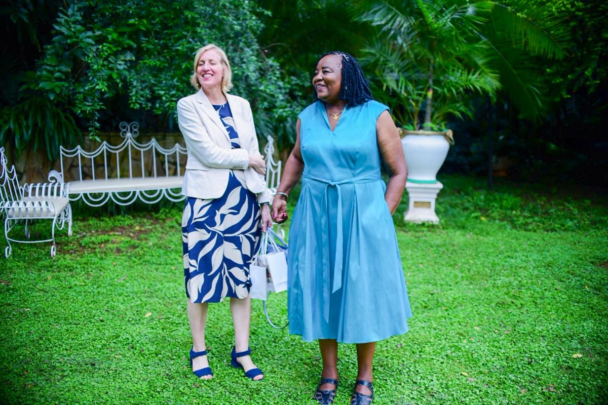 USAmbKenya's tweet photo. Thank you @IdaOdinga for a wonderful afternoon and for sharing your warm memories of your late husband and about your work with women and girls. Best wishes in your new role representing Kenya at UNEP. https://t.co/WusvSRONvB