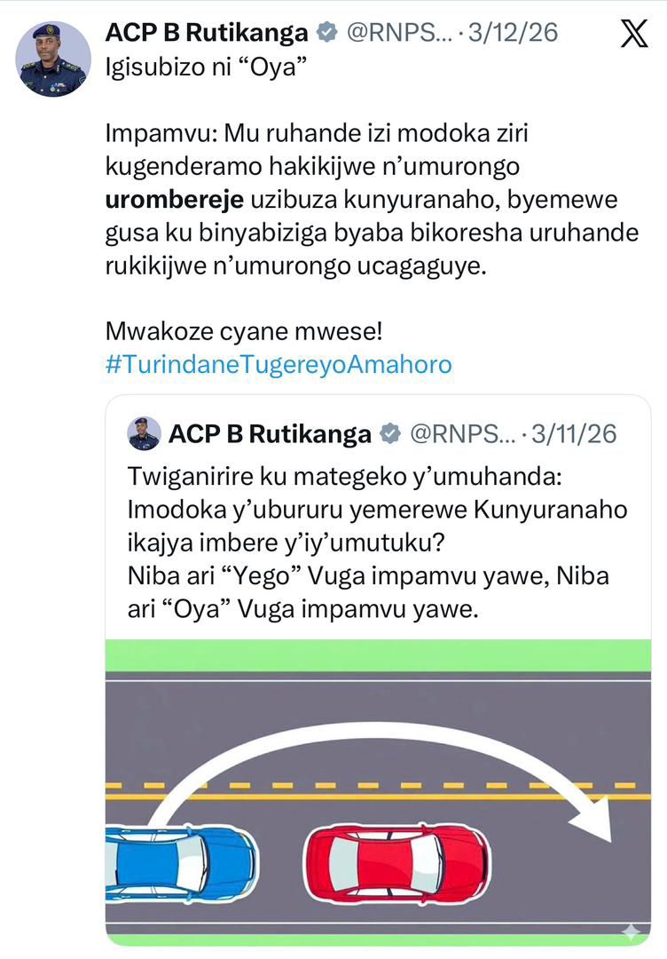 INKOTANYI_08's tweet photo. Ariko abantu muragorana pe! Afande ibi bintu yarabitwigisha, hano yatweretse n’urugero. Igihe cyose umurongo ukikije igisate urimo ucagaguye biba byemewe kunyuranaho, biba bibujijwe gusa igihe hari umurongo urombereje. Ntabwo “Bus lanes”zahinduye mategeko asanzweho y’umuhanda. https://t.co/eWRJ9kHnLE