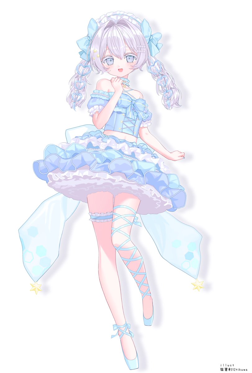 お仕事報告】 この度水色様の周年記念イラストを担当させていただき