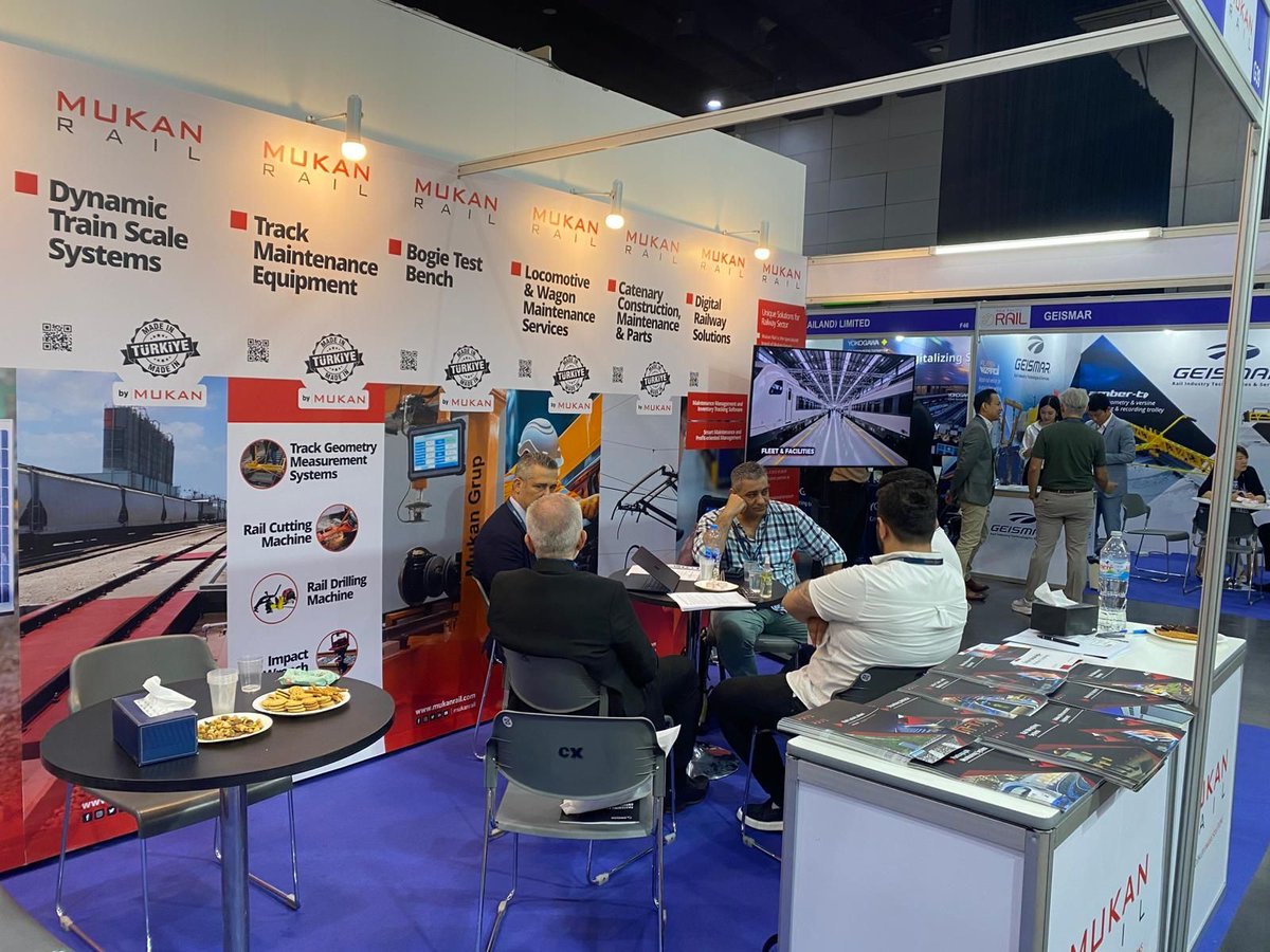mukanrail's tweet photo. Mukan Rail Asia Pacific Rail 2026’da!
Mukan Rail olarak, 6–7 Mayıs 2026 tarihlerinde Tayland / Bangkok’ta düzenlenecek Asia Pacific Rail Fuarı’nda ikinci günümüzden kareler...
Stand No: G39
Sizi standımızda ağırlamaktan memnuniyet duyarız! https://t.co/eNC8NFZpXv