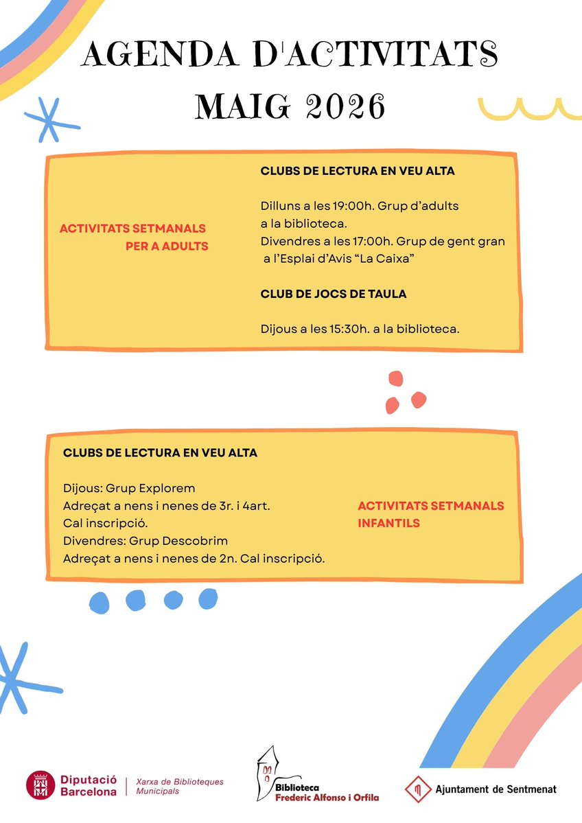 Gaudim de la primavera a la #Biblioteca de #Sentmenat
Us hi esperem!

#BibliotecadeSentmenat