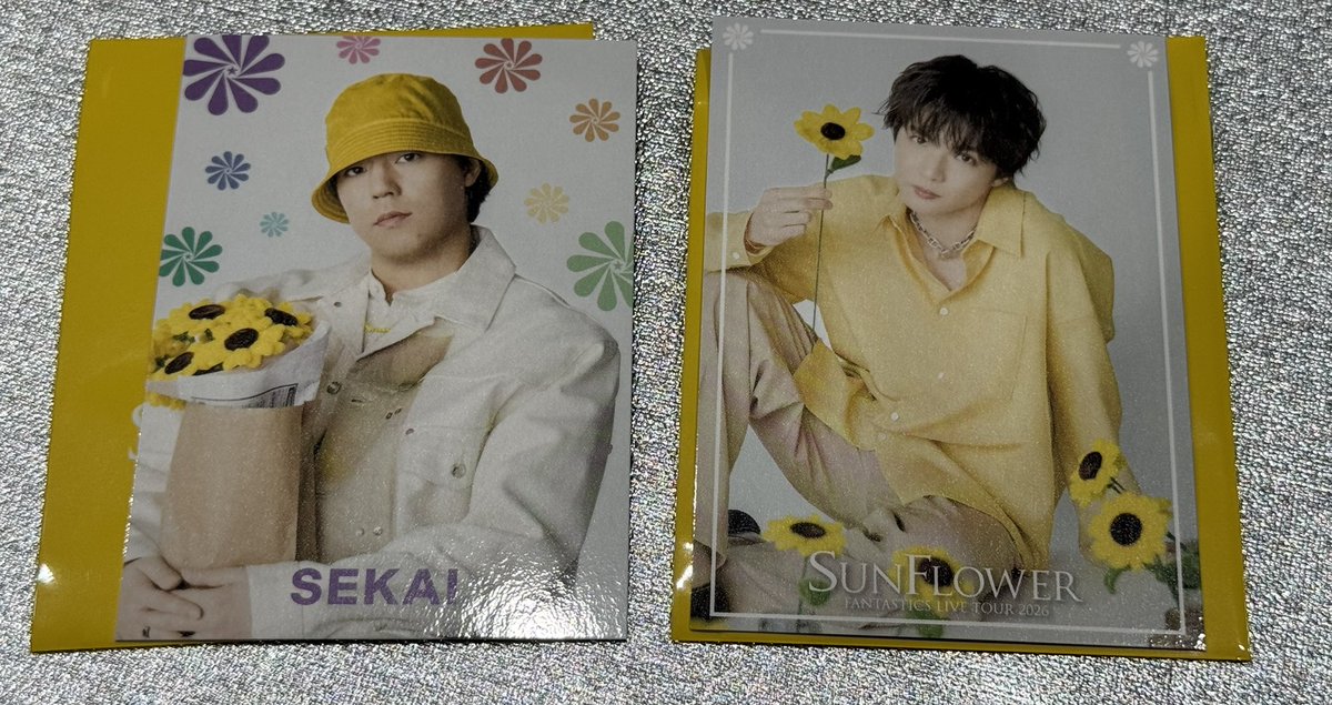 01ih26's tweet photo. 交換又は買取 
FANTASTICS LIVE TOUR 2026
SUNFLOWER フォトカード フォトカ

譲 世界 大樹
求 勇征

交換又は買取していただける方
リプください https://t.co/gibck90sup