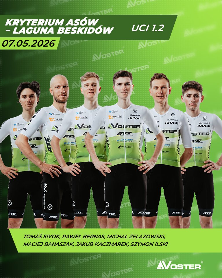 Voster_Team's tweet photo. Górskie ściganie w Beskidach. ⛰️ 

Czas na kolejny wyścig z serii Kryterium Asów, tym razem zmagania UCI 1.2 Laguna Beskidów w Zarzeczu i Wilkowicach. W programie krótki dystans niespełna 134 kilometrów, ale za to z dużymi trudnościami terenowymi. 🔥 https://t.co/oBIzJmZse5