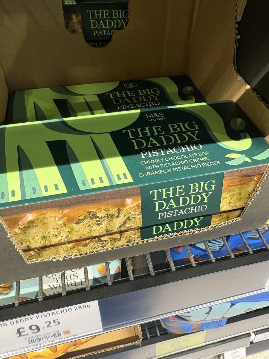 sarencas's tweet photo. how can I justify £10 on a massive chocolate bar that I know I’ll eat in one sitting and hate myself https://t.co/vjJBbKkySP