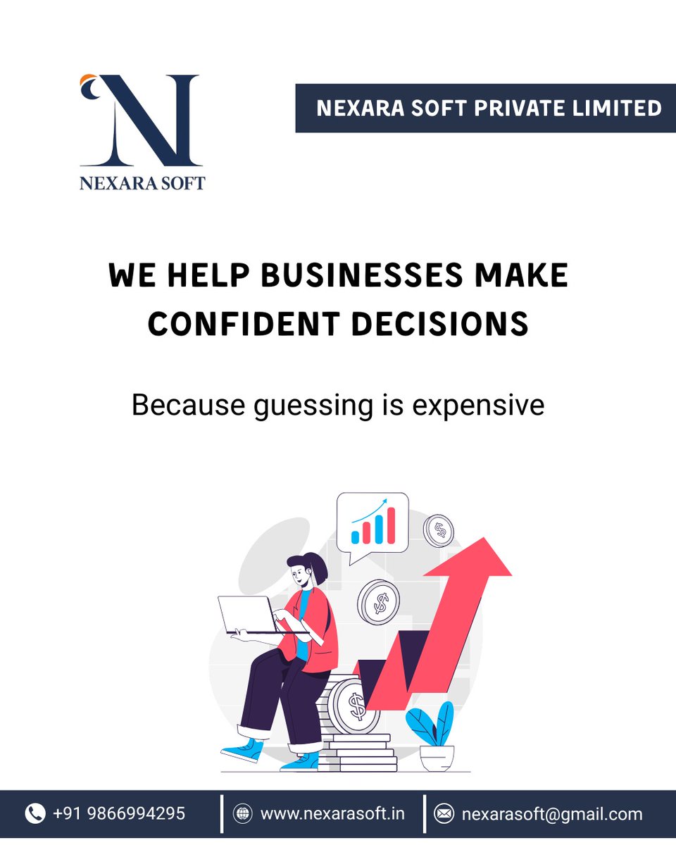 NexaraD22088's tweet photo. Confidence comes from clarity.
#BusinessVision, #SmartDecisions
business consulting firm India, decision making strategy https://t.co/c613mwofIX
