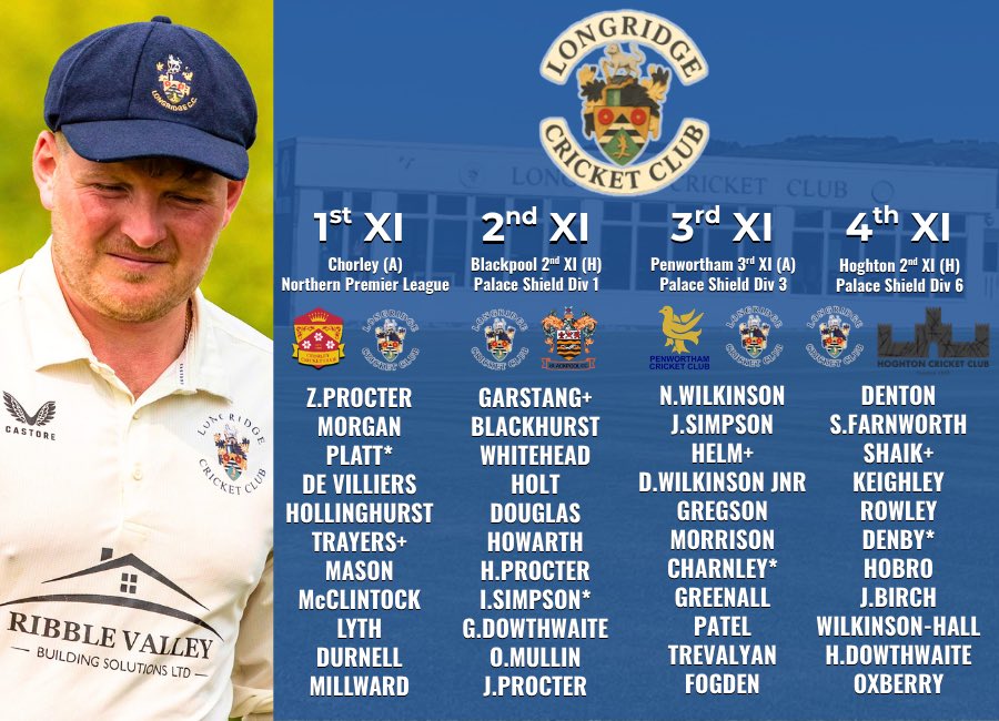 LongridgeCC's tweet photo. 🗞️ Week 4 teams, following on from 3 wins last weekend inc. the 1’s winning a thriller and the 2’s keeping up their 100% start! 

🏆 This week also sees a whole host of Sunday cricket, inc. a repeat of the LKO Final with the 1’s travelling to the National Champions on Sunday. https://t.co/M9Sg2UVy0B