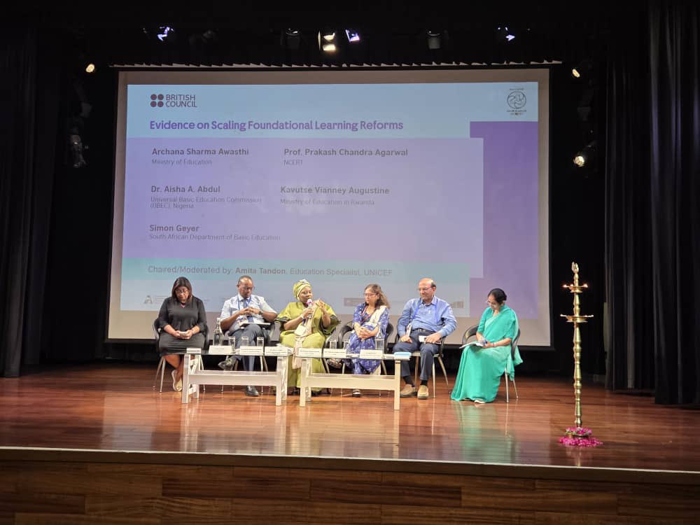 UKinNigeria's tweet photo. Our Education Adviser @mikabarau is facilitating a South-South exchange in India on data systems, bilingual education &amp; EdTech, featuring leadership from NERDC &amp; @ubecnigeria.

🇬🇧🤝🇳🇬 Building stronger global partnerships for a brighter future in Nigerian education.
@NigEducation https://t.co/ILXFEBvTRT