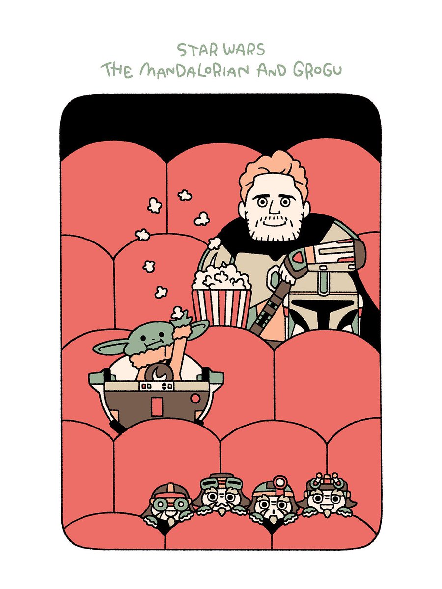 tanikoillust's tweet photo. 「スター・ウォーズ／マンダロリアン・アンド・グローグー」
（映画ファンアート）
ディズニー様よりご招待され、IMAX版本編特別映像上映イベントに参加いたしました。
冒頭から待ち望んだ、2人の姿を観ることができて興奮しました！
22日の公開が待ち遠しい！
#マンドーグローグー
#日本最速IMAX試写 https://t.co/ZetXtTuWxB