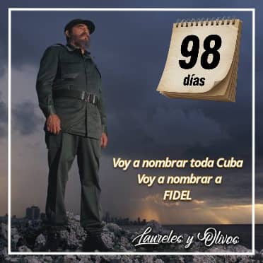 📅 Hoy es 7 de mayo.
⏳ Faltan 98 días.
...
no voy a nombrar la frente,
la frente sin un cordel,
la frente para el laurel,
la frente de plomo y uva:
voy a nombrar toda Cuba:
voy a nombrar a Fidel. 🫡🇨🇺
🖊️Carilda Oliver Labrada.

👉 Seguimos en #CuentaRegresiva hasta el 13/08.