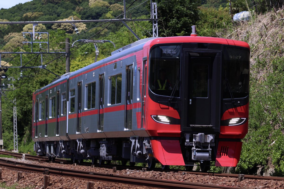 mi_1742's tweet photo. 2026/05/07(木) 名鉄名古屋本線
名鉄9100系 9127F 性能確認試運転 https://t.co/y17eWHYPCd