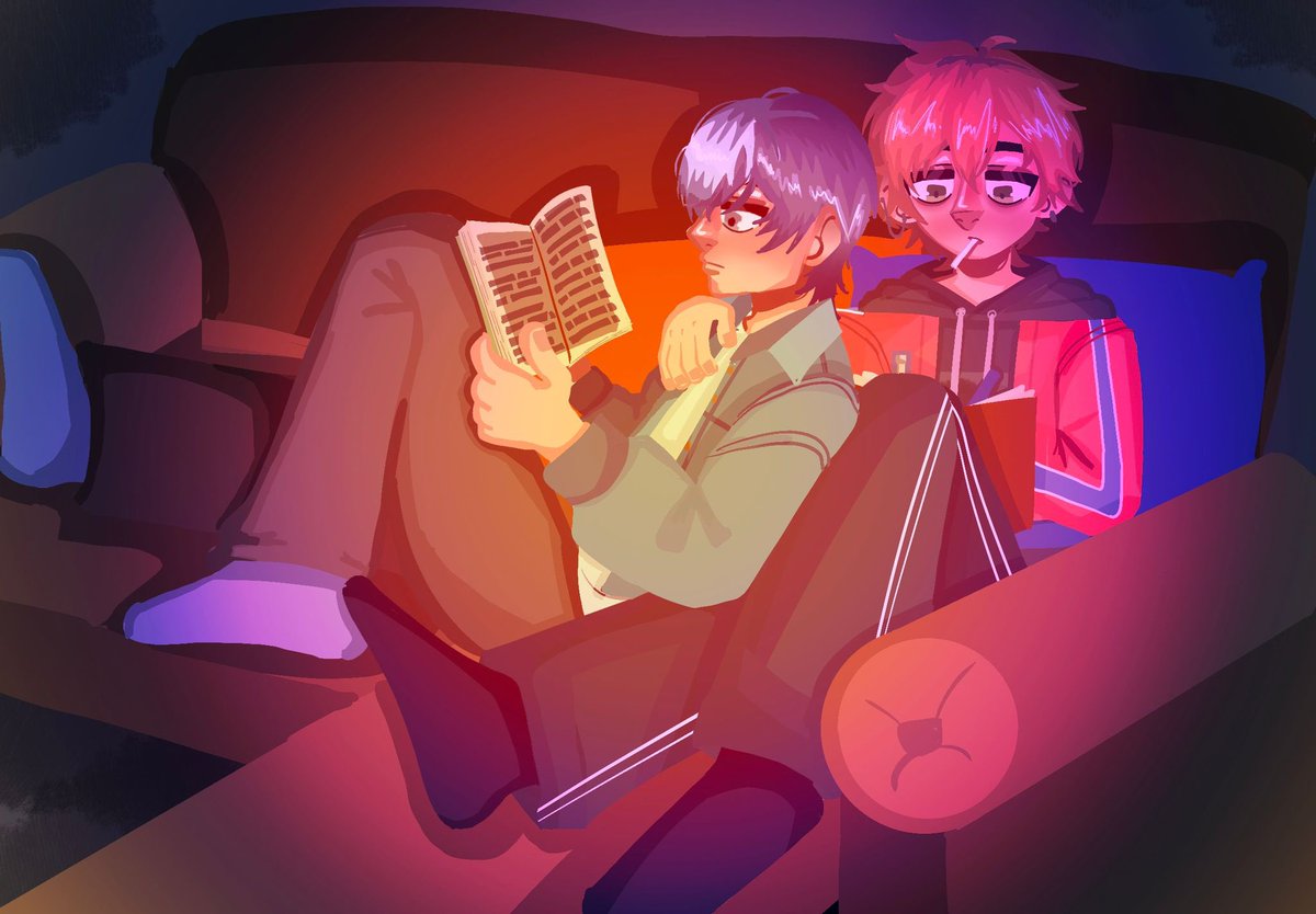 talestistic's tweet photo. Saturday night 
I love them so much
#akitoya #akitoshinonome #toyaaoyagi #fanart #drawing https://t.co/t9QCTQYP11