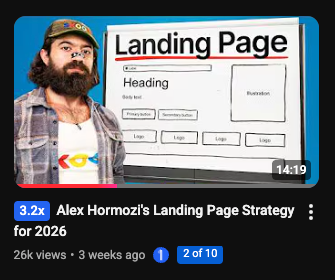 Business owners don’t keep watching because of “fancy edits”

this video we did performed 3.2x better than average because it combined:

→ recognizable authority in the title (Alex Hormozi)
→ proven business advice people already trust
→ visual clips that reinforce every point