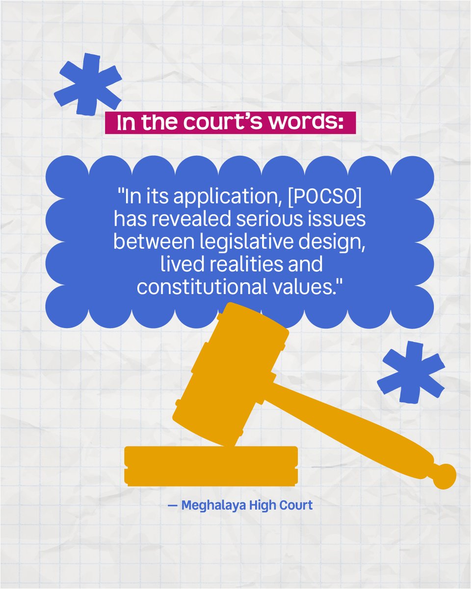 sazaxsupport's tweet photo. The Meghalaya High Court has said it clearly: when the relationship is consensual, the law cannot ignore lived reality. Let us know your thoughts below.

POCSO Act is a law meant to protect children from sexual abuse but there are aspects of it that causes unintended harm. https://t.co/i9V3zrkVjh
