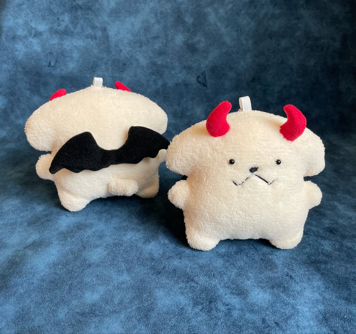 ツノと羽がついた新作「デビルもふ」👿もいます！ 悪いことしそうな顔