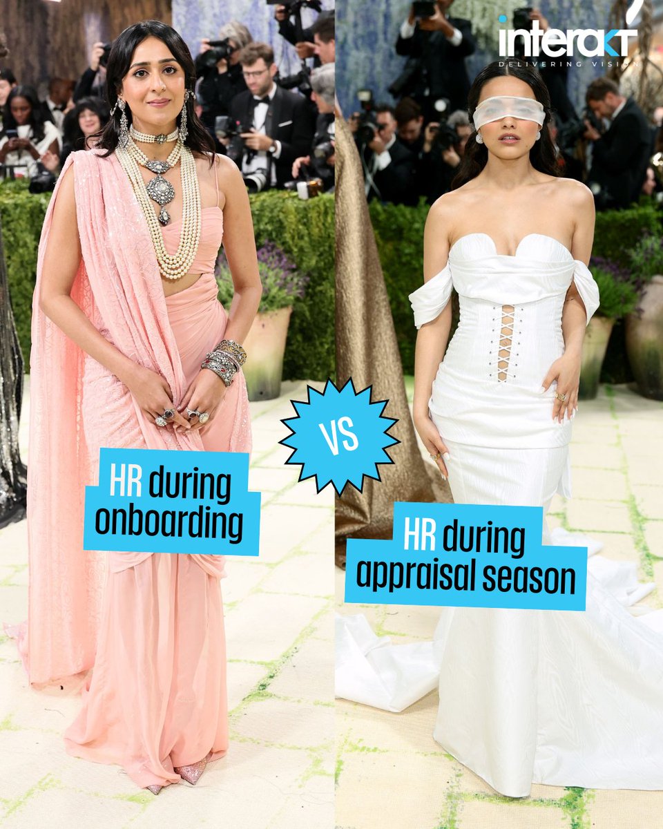 InteraktTechsol's tweet photo. Met Gala 2026 gave us fashion
#Corporate life gave us deadlines, deployments, “quick calls,” and last-minute revisions 💀

So naturally… we combined both
Because every corporate role has its own Met Gala energy

#MetGala2026 https://t.co/8wIOuBMW48