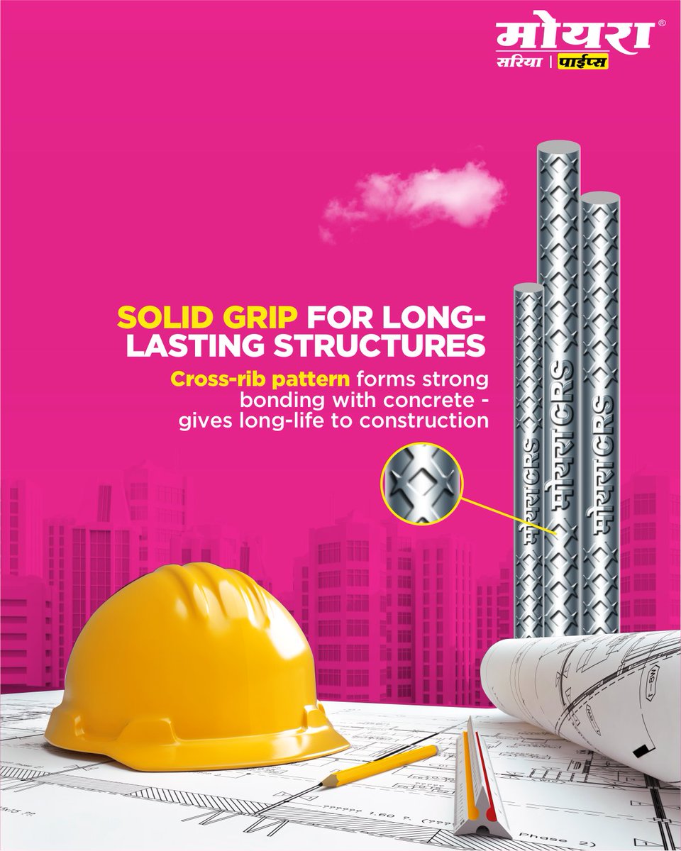 MoiraSariya's tweet photo. Build stronger. Build longer.

Moira Sariya’s advanced cross-rib pattern ensures superior bonding with concrete, delivering enhanced grip, durability &amp; long-lasting strength for every structure.

__
#MoiraSariyaAndPipes #BuiltToLast #Construction #Savings #TMTBars https://t.co/Ge1rKtRPNB