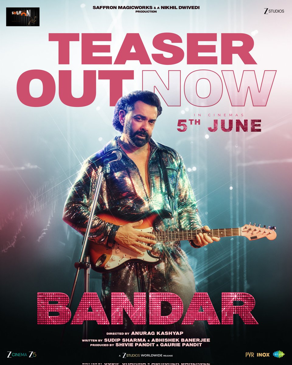 Indrajith_S's tweet photo. #Bandar Teaser Out Now!

#Bandar in cinemas from 5th June.

#BobbyDeol #AnuragKashyap #NikhilDwivedi
#SudipSharma #AbhishekBanerjee #ShiviePandit #GauriePandit #SaffronMagicWorks 

https://t.co/XWS7eloRIZ https://t.co/HAjGTVjZhd