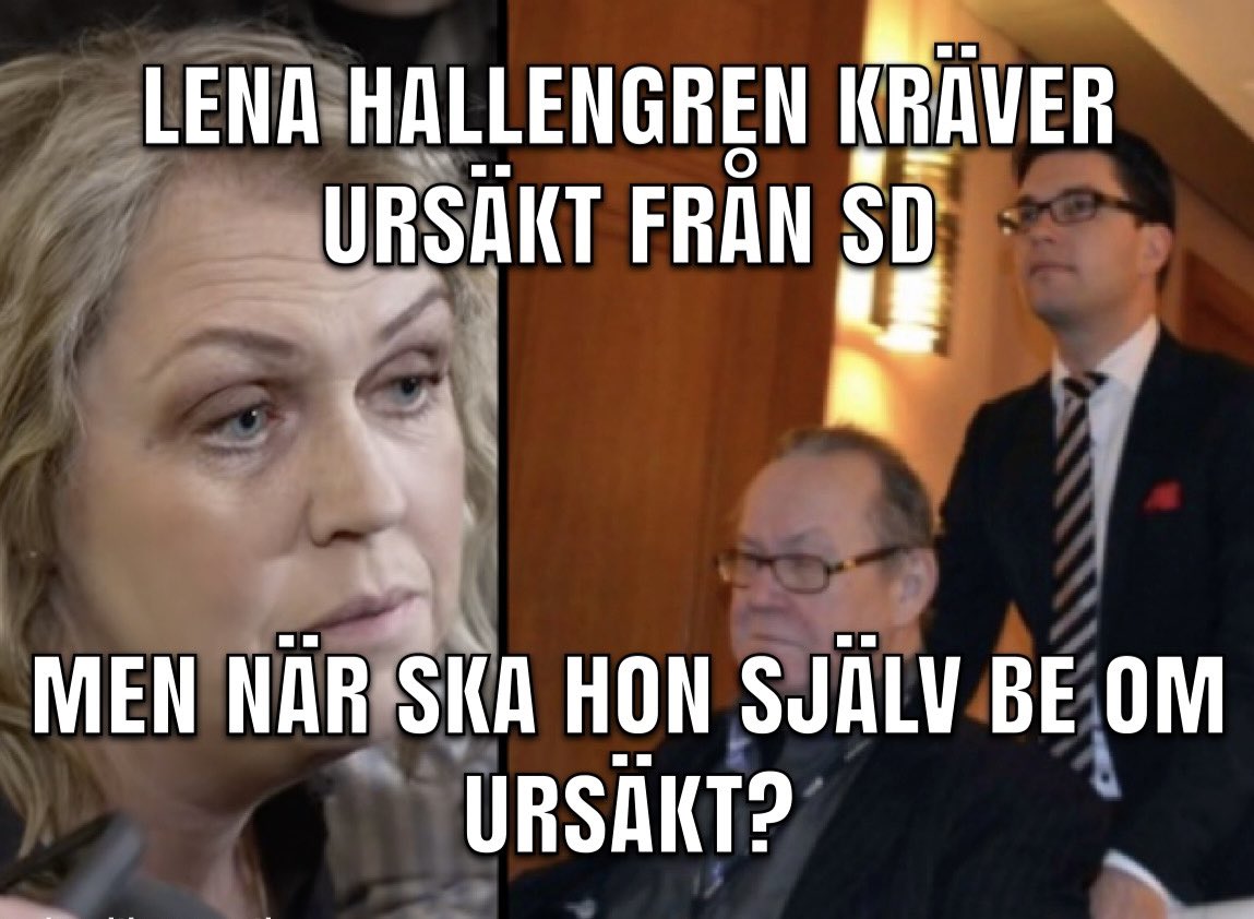S-toppen Lena Hallengren kräver en ursäkt från SD. Men vem är det egentligen som borde be om ursäkt?

Läs artikeln här:  joakimlamotte.se/p/samma-politi…