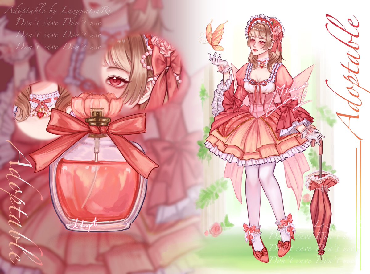 LazynatsuRi's tweet photo. 🌷Adoptable🌷
ᴛʜᴇᴍᴇ : 𝙋𝙚𝙧𝙛𝙪𝙢𝙚, 𝙁𝙧𝙚𝙣𝙘𝙝 𝙛𝙖𝙨𝙝𝙞𝙤𝙣

𝙎𝘽 : 199
𝘽𝙄𝘿 :  ลงท้ายด้วย0,5
𝘼𝘽 : -
-เกิน800สิทธิ์เชิง-
ระยะเวลาการประมูล24ชม.หลังจากbidแรก

FB: https://t.co/9B5g2N6tYH?

#adoptableTH #adoptable #อดอป https://t.co/EFTNz3R8Dq
