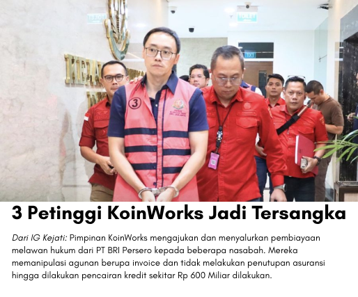 MikaelDewabrata's tweet photo. 3 pimpinan KoinWorks ditangkap, kasus Rp 600 miliar.

Tapi saya lebih tertarik pada investigasi lebih dalam soal kasus ini, bukan sekadar baca berita saja. Dengan AI, kasusnya bisa ditelusuri jauh lebih dalam. 

Simak dan Bookmark!