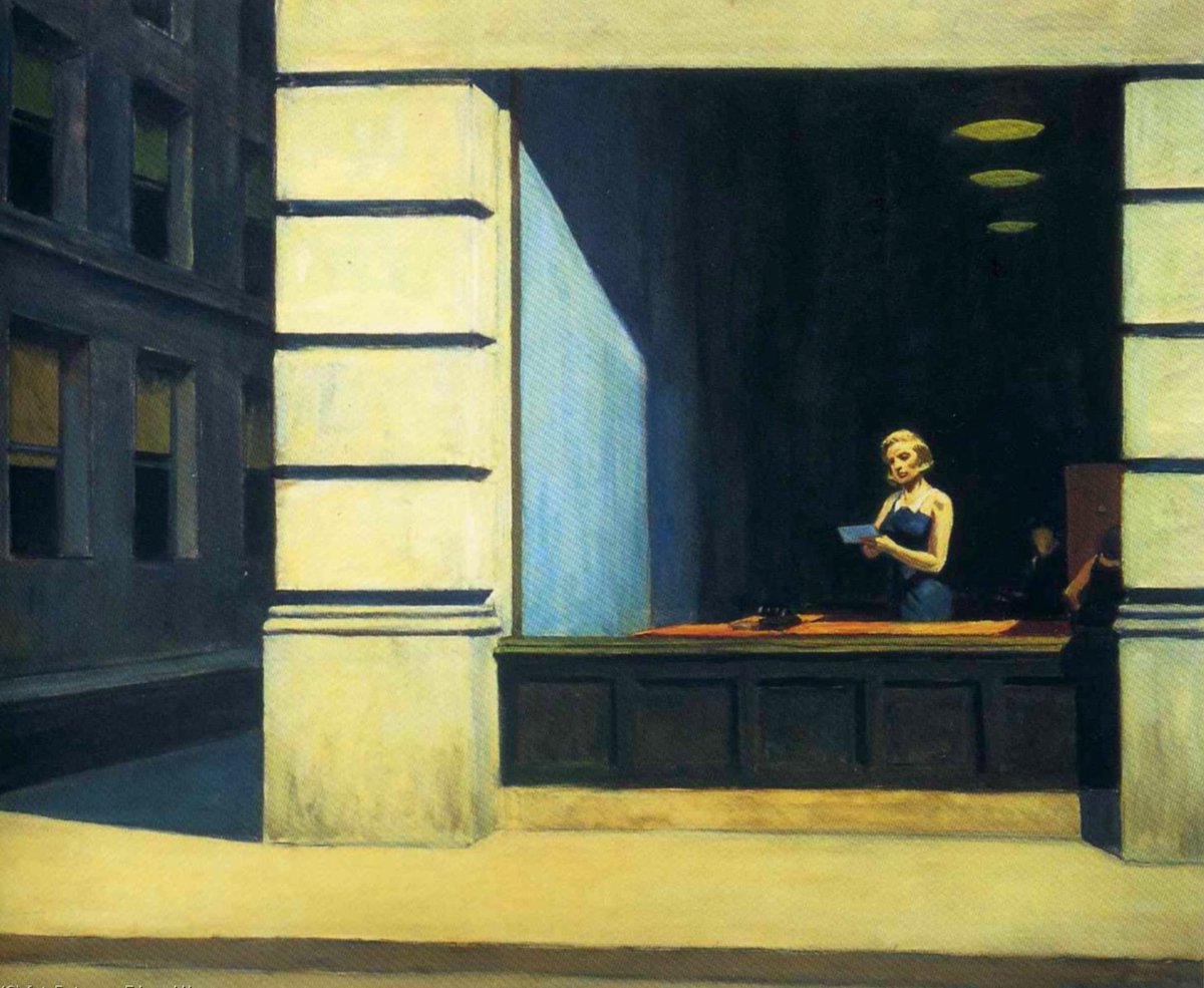 Edward Hopper, American. Painting- New York Office. 1962.
