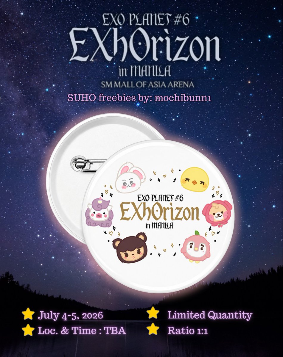 EXhOrizon in MANILA EXO PLANET #6

Additional freebie by <a href="/mochibunn1/">bunnyhao 💚 💕💛 ☽̶☾</a> 

🥕 mbf, likes &amp; rts are appreciated
🥕 limited quantity; 1:1 only 

Art by: <a href="/urstrulymirae/">mirae | slow replies</a> 😍
Pubmat: <a href="/RhinhelleY/">rhinhelle_yuqui</a> 🫶🏻

#EXO
#EXhOrizoninMANILA
