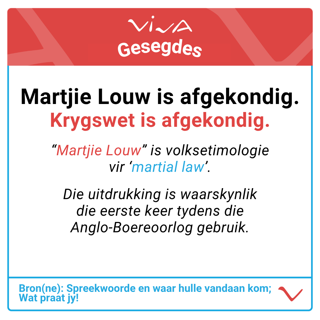 viva_afrikaans's tweet photo. #viva #afrikaans #vivaafrikaans #spreekwoorde #idiome #uitdrukkings #gesegdes #martjie_louw #betekenis https://t.co/mMJbtex5WF