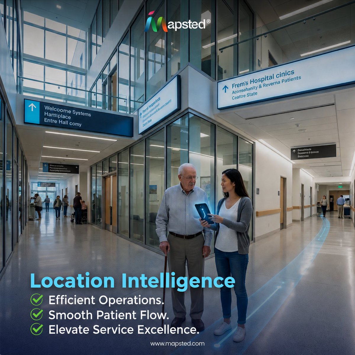 MapstedHQ's tweet photo. Download this guide to unlock hidden location data in your healthcare facilities - https://t.co/sqPv9D7ZH0

Mapsted decodes the intricacies of indoor spaces using #AI and #ML to transform vast amounts of untapped building data into actionable intelligence.

#healthcare #data https://t.co/WojMVwWmZC