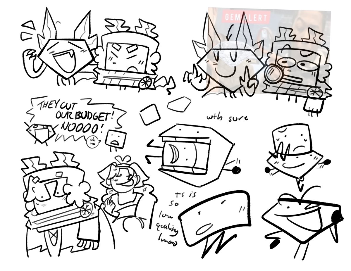 NavalieJet's tweet photo. this inspired me to draw rubycube today ihmji miss them here’s my dumb doodles #rubycube https://t.co/7Rr0ZXmVu9