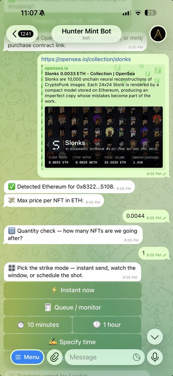 Crazy story I was testing the new mint bot i made for Ataktos holders ...