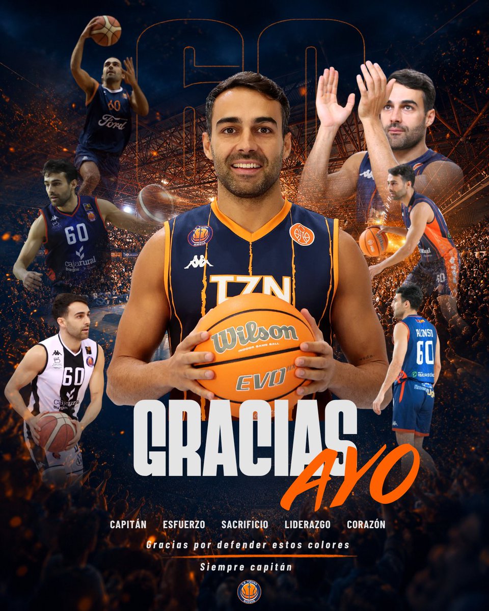 cb_tizona's tweet photo. Vaya viaje, ¿eh?

Llegaste al club en la antigua Liga EBA y nos has llevado a disputar la Final Four de ascenso a la ACB.

Has sido un referente desde el minuto uno, tanto dentro como fuera de la pista.

Un ejemplo de profesional de los pies a la cabeza.

¡Gracias por todo, Ayo! https://t.co/k6O6EzrAfW