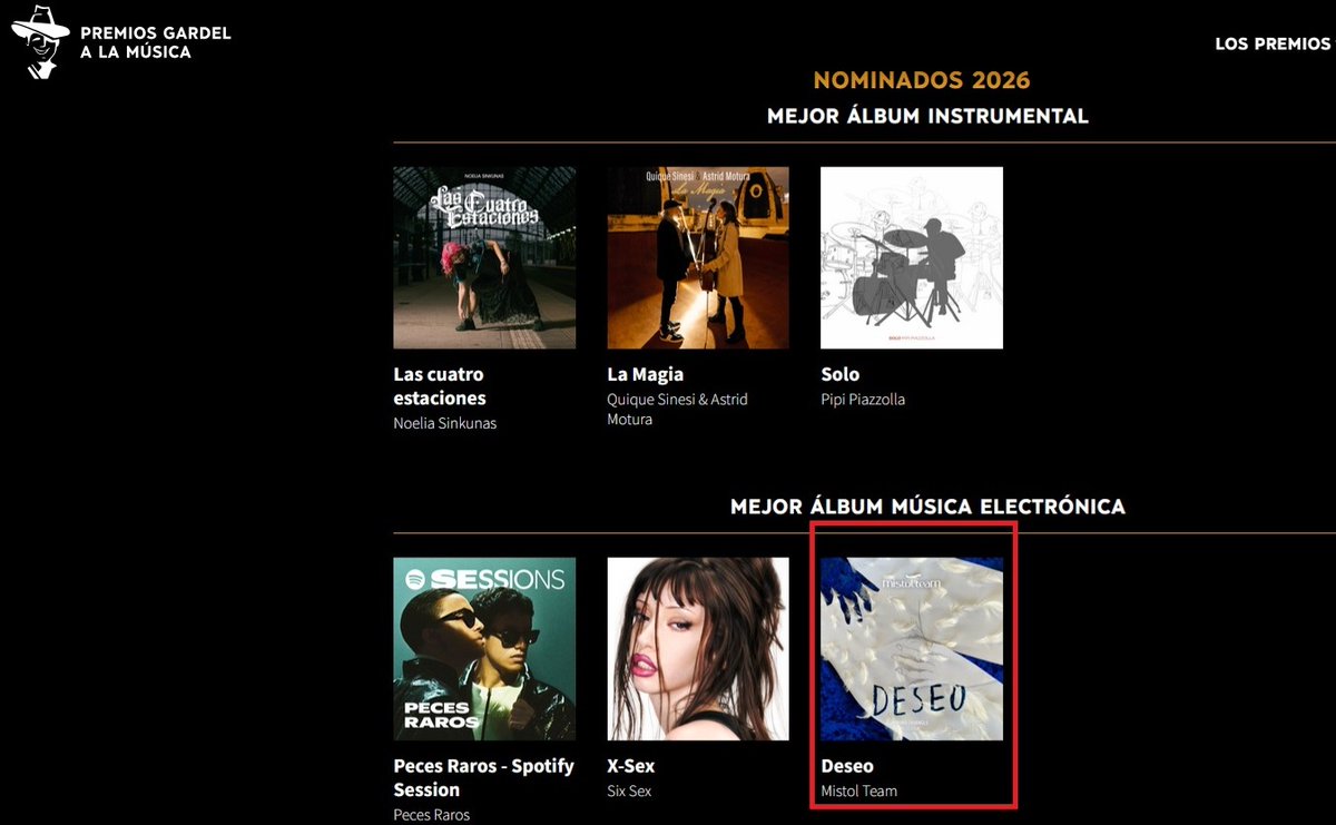 roundtriangle1's tweet photo. Congrats to our resident artist @MistolTeam
with the 7th year in a row of nomination
in the 'Best Electronic Music Album' category
at @PremiosGardel (Argentina's most prestigious music awards)
with his latest album "Deseo" released on Round Triangle. 
Bravo Martin 👏 https://t.co/2tAbPowz0d