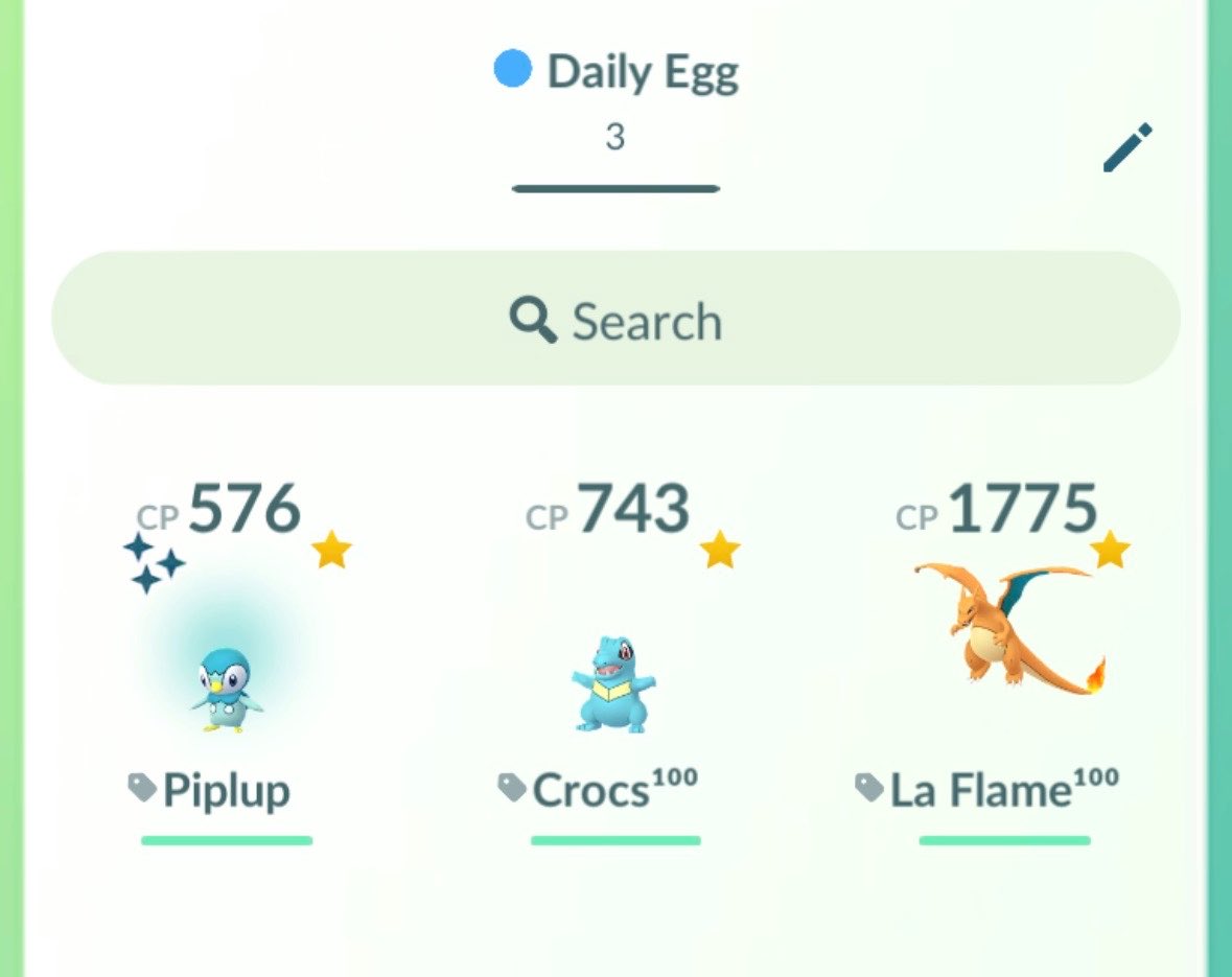 Warheaddddd's tweet photo. first shiny from the daily egg 🥳 started a new tag to see all the shinies &amp; hundos i get from it #PokemonGO #ShinyPokemon https://t.co/DHySxER63K