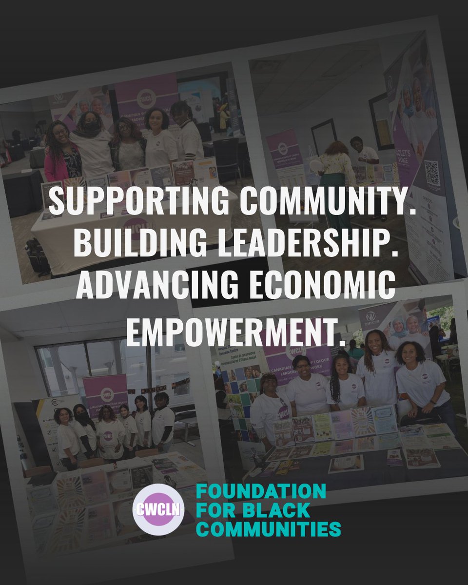_CWCLN's tweet photo. Grateful to @FdnBlkComm  for supporting CWCLN’s work. / Merci à la FFBC de soutenir le travail du CWCLN auprès des communautés noires et racisées. https://t.co/20VGcjN0gz