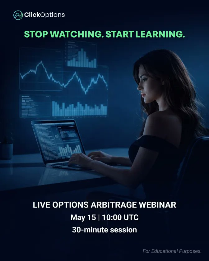 clickoptions_ai's tweet photo. How well do you understand Crypto Options & Predictions? 

Free LIVE Webinar
May 15 |  UTC
30-minute session
Register now: https://t.co/YeEEVTcvHT

No long lecture. No theory overload. Just practical examples.