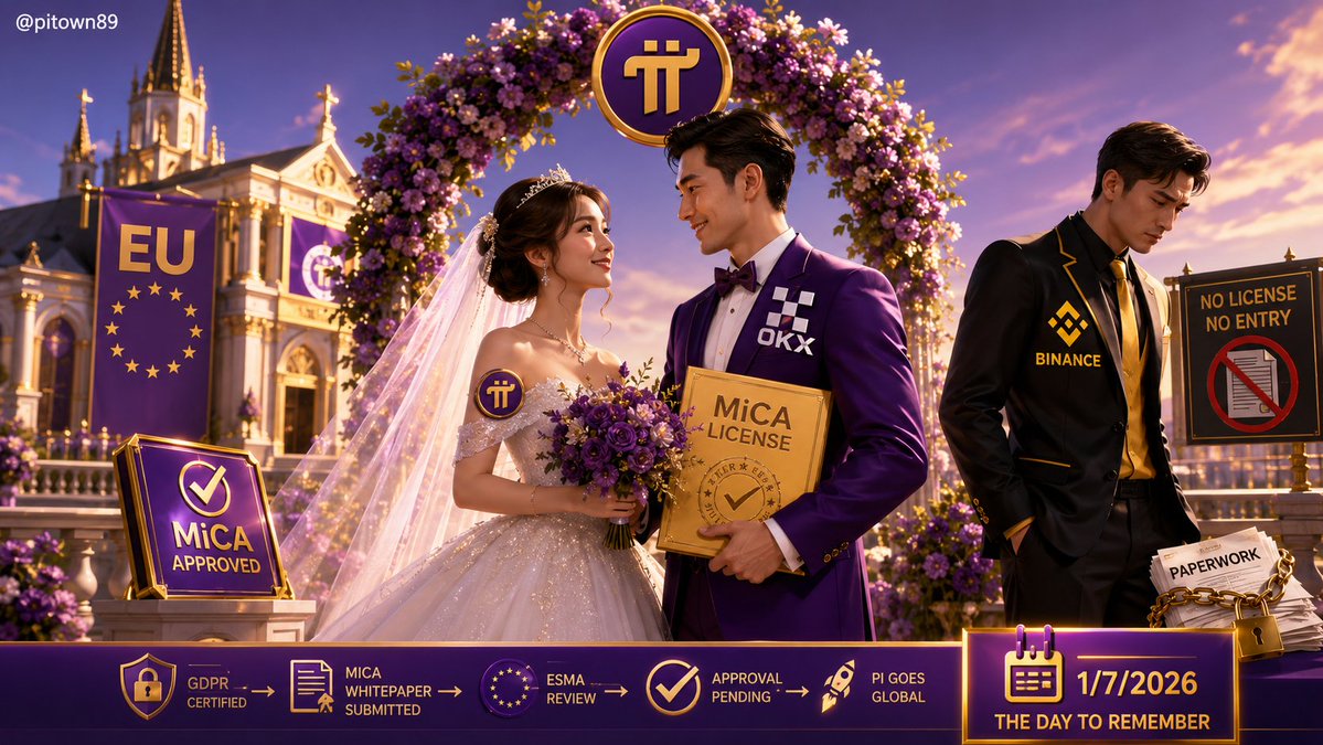 👰💒PI CHOSE OKX AS HER GROOM 🤜 BINANCE IS RICH BUT STILL SINGLE BECAUSE OF... PAPERWORK 😂

Binance is the world's #1 exchange — so what does OKX have that made Pi choose them? The answer will leave you speechless...
───
1. What Is MiCA And Why Does It Matter?

→ MiCA