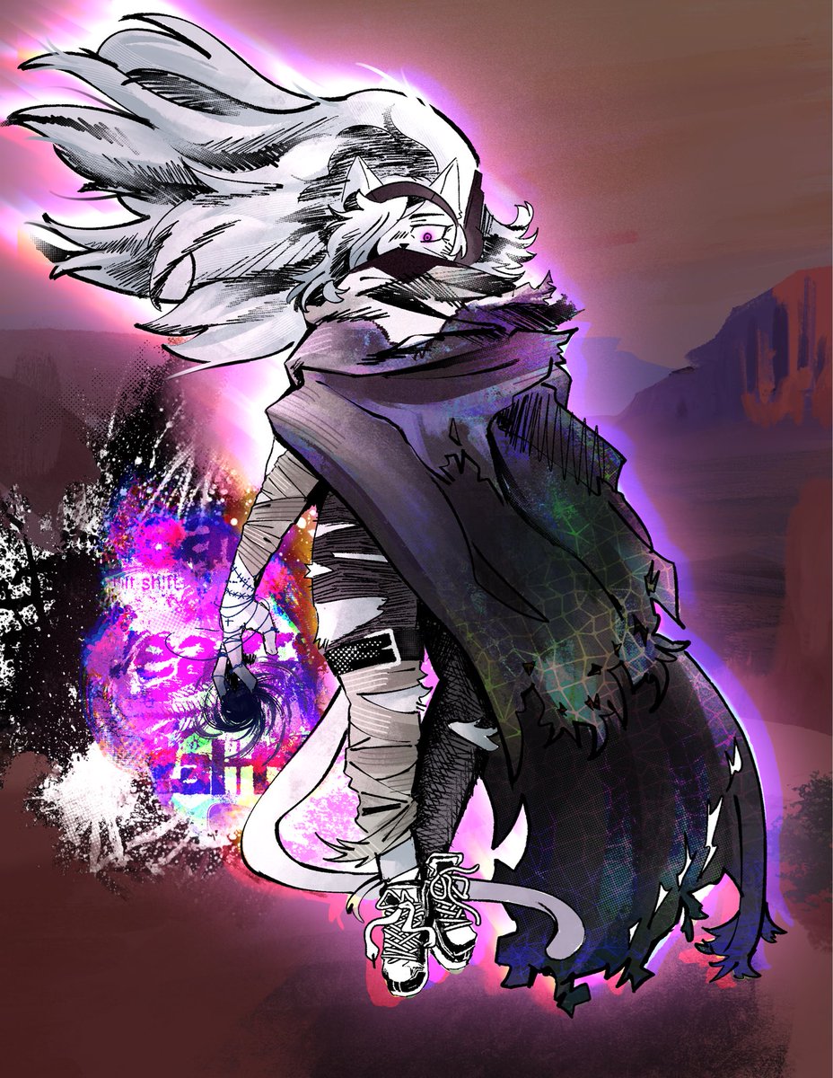 Fakemoth2's tweet photo. Desert dwelling corrupted phycocat cat. Art trade with @FatalVol where we both draw corrupted phycocat
#battlecats #thebattlecats #battlecatsart #phycocat #corruotedphycocat https://t.co/69PKDtruM3