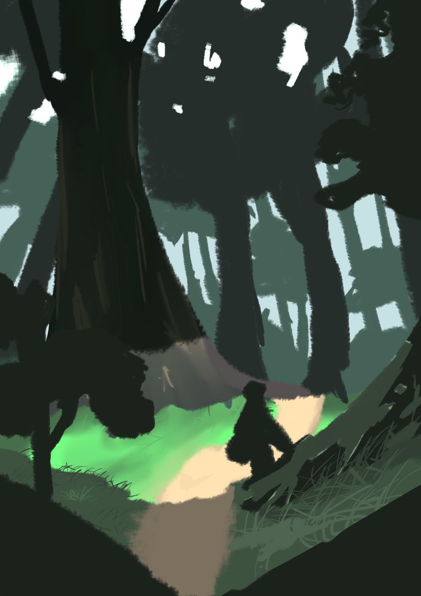 riyokun_dayo's tweet photo. 森って難しい
 #背景
 #イラスト https://t.co/Xjn1DxlgGO