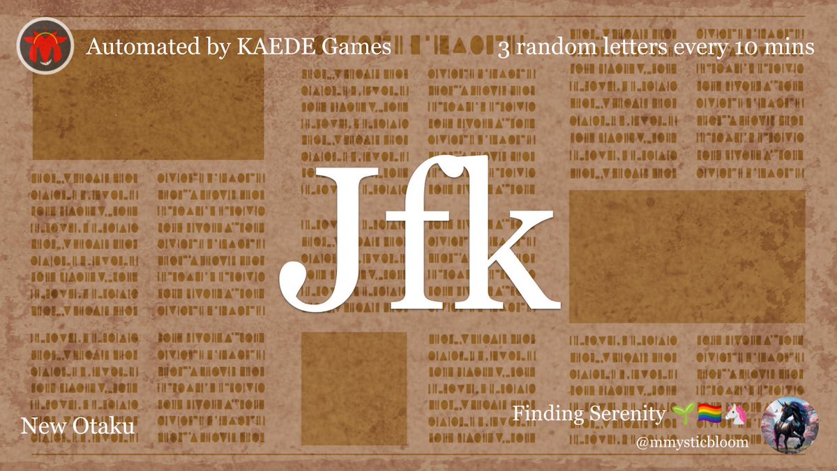 3 random letters every 10 mins tweet media