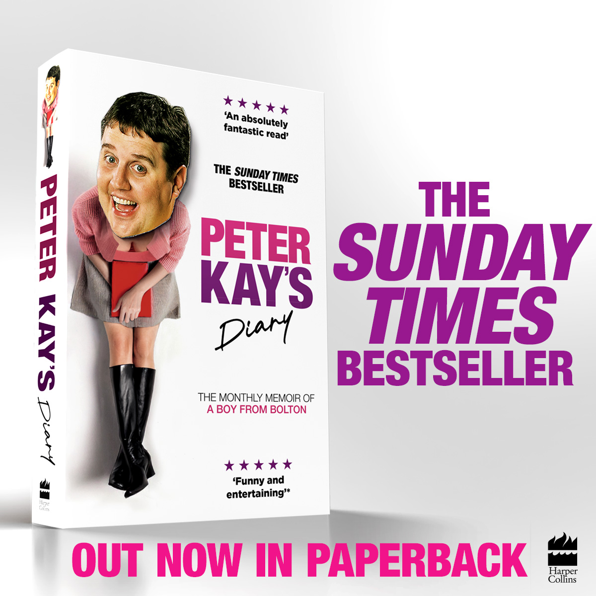 peterkay_co_uk's tweet photo. Peter Kay’s Diary, the Sunday Times bestseller, is officially out now in paperback.
 
Join Peter for laugh-out-loud journey through his life in this new format, perfect for taking on the go or gifting to someone who loves a laugh. 
 
Order your copy here: https://t.co/02jTBZGjgp https://t.co/5DQulY1jpK