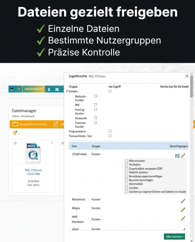 tramsen's tweet photo. Wer darf was sehen? Mit emantis behältst du die volle Kontrolle! 🔐
Das Rechtemanagement von emantis ist eines der flexibelsten und mächtigsten für Online-Dateimanager. Du entscheidest bis ins kleinste Detail, wer auf welche Daten zugreifen darf. https://t.co/U8koWGaybV