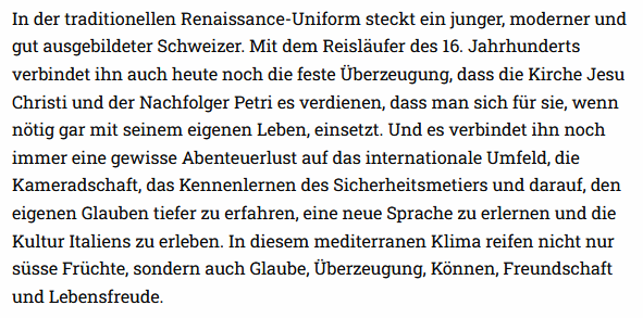 _bl0y's tweet photo. Wie hart geht bitte die Selbstbeschreibung der Schweizer Garde https://t.co/m6BAziwZzC